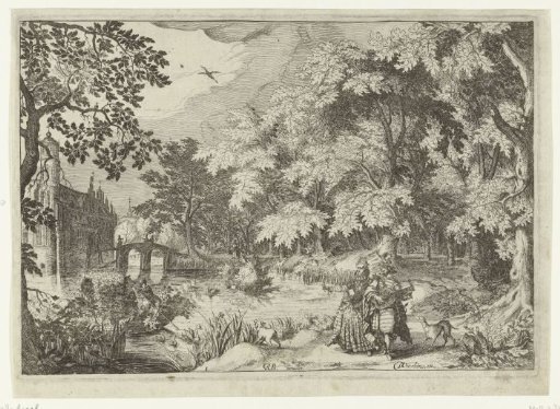 View of a forest with Loenersloot Castle
