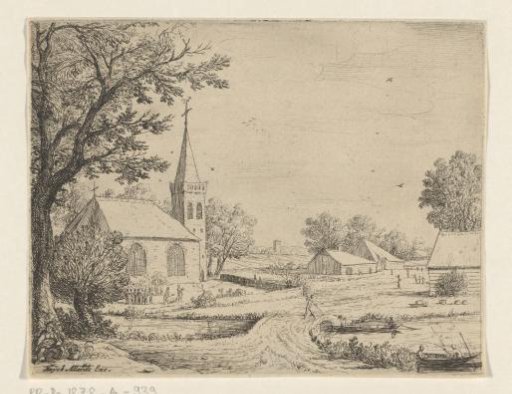 Grave Diggers in Front of a Church