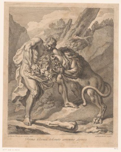 Hercules fighting the Nemean Lion