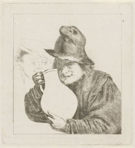 Two Peasants with a Jug