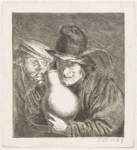 Two Peasants with a Jug