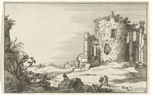 Ruin of a Temple Surrounded by Columns
