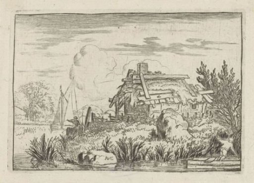 Ruined house by the water