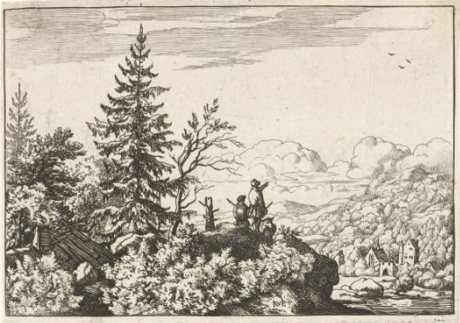 Two men on a hill