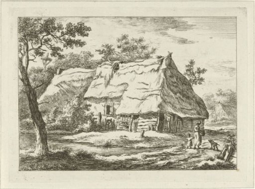 Woman with child at a farm