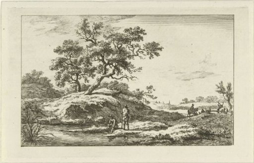 Travelers at the water's edge