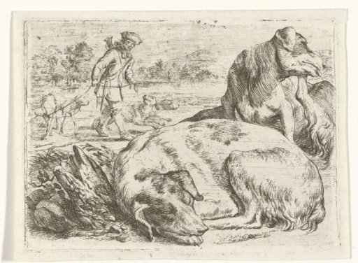 Hunter with his dogs