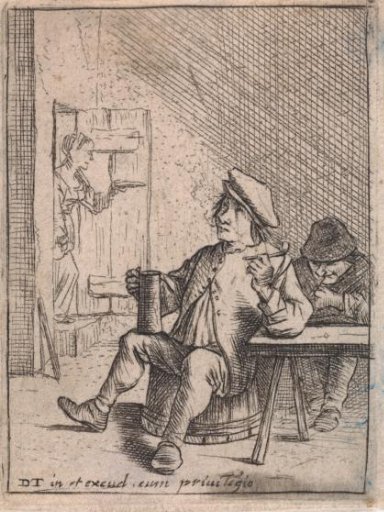 Seated Peasant with Jug and Pipe