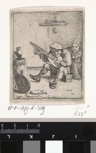 Peasant Playing the Lute