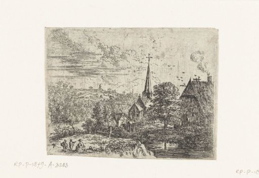 Village Situated on a River