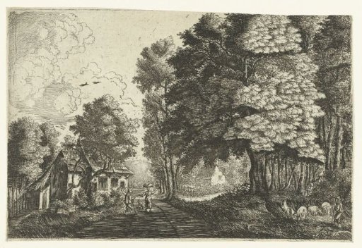 Shepherd at the edge of the woods
