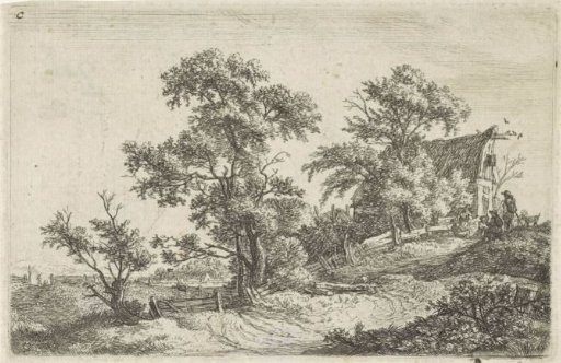 House on a path on a hill