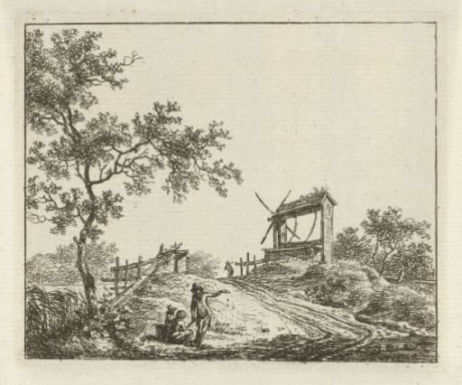 Landscape with a water well