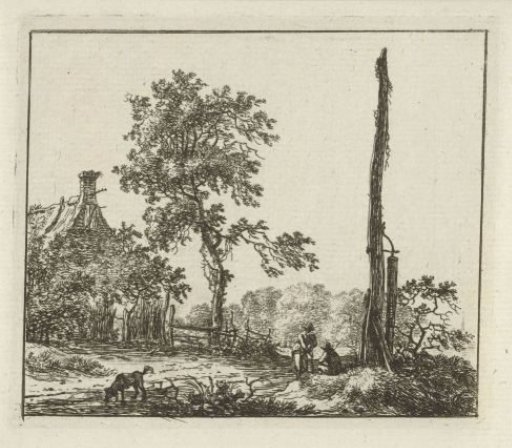 Landscape with the tall pole