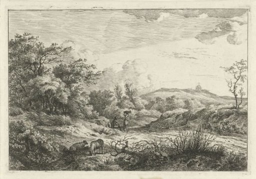 Landscape with a shepherd and a woman