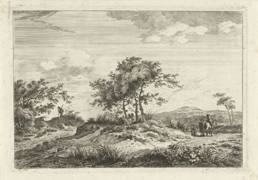 Landscape with a rider and a pedestrian
