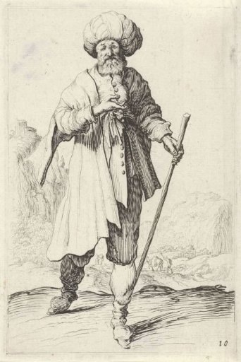 Man with a walking stick