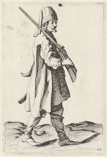 Man with a firearm
