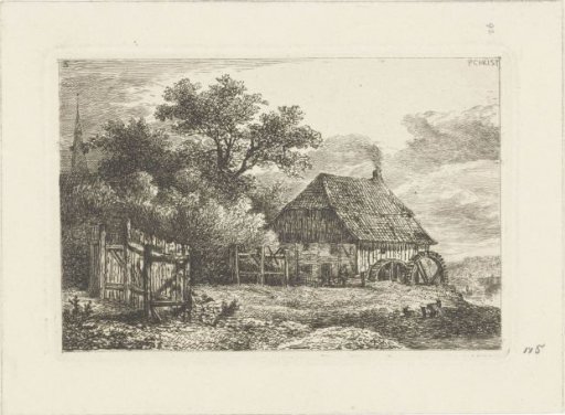 Landscape with a watermill