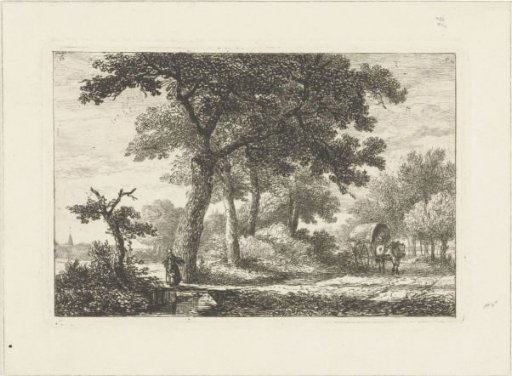 Landscape with a covered wagon