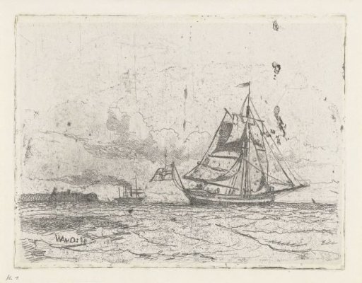 Seascape with a sailing ship