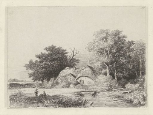 Farmhouse near a small bridge