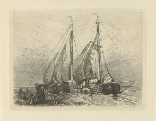 Sailing Ships on a Beach