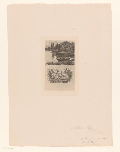 Figure lying in a rowing boat on a lake