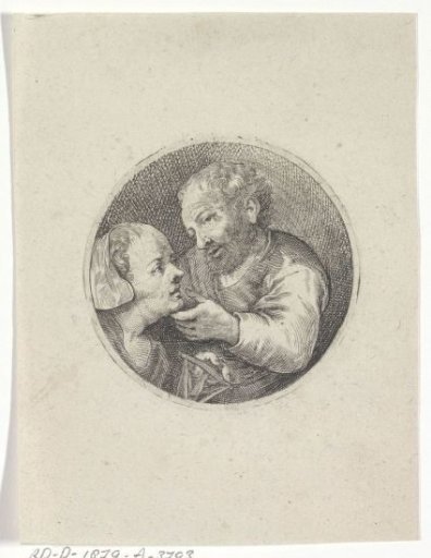 Man Stroking His Wife's Chin
