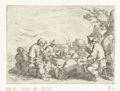Drinking Peasants at a Table