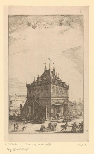View of the Weigh House on the Dam in Amsterdam, 1565
