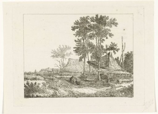 Landscape with a covered haystack