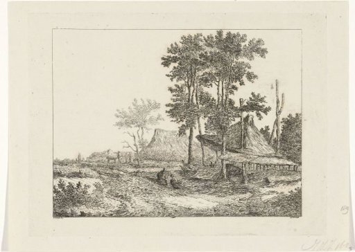 Landscape with a covered haystack