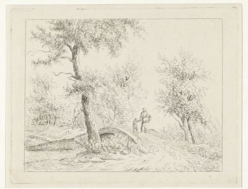 Woman with Child on a Bridge