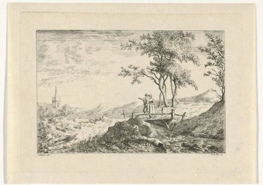 Couple on a wooden bridge