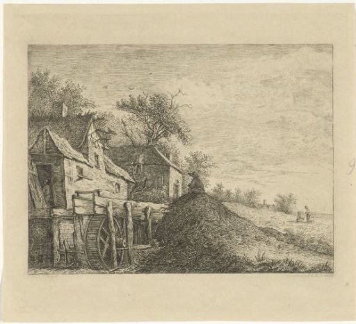Watermill in a landscape