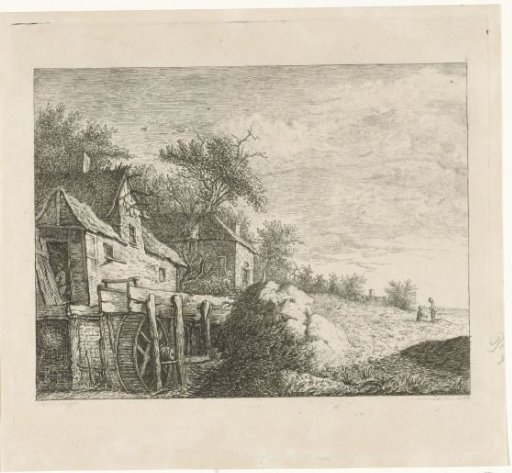 Watermill in a landscape