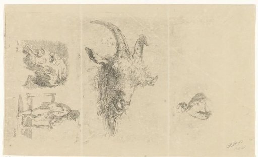 Study sheet with four subjects