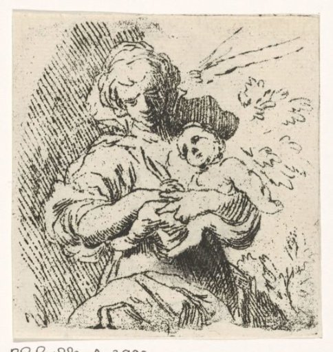 Woman with a child in her arms
