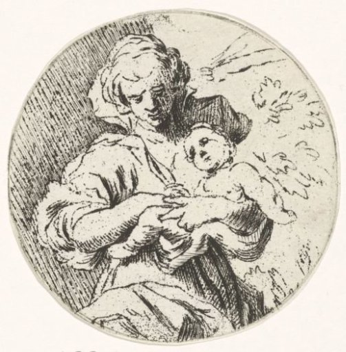 Woman with a child in her arms