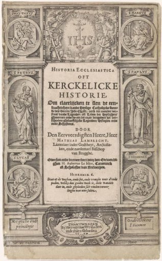Title page of: Mathias Lambrecht, Historia Ecclesiastica, 1609.