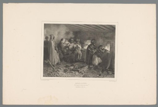 Arab and Turkish soldiers attack with cannon, October 1837