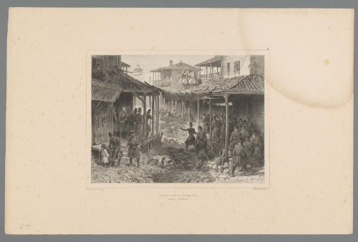 French soldiers in combat with Arabs in the main street of Constantine, 13 October 1837
