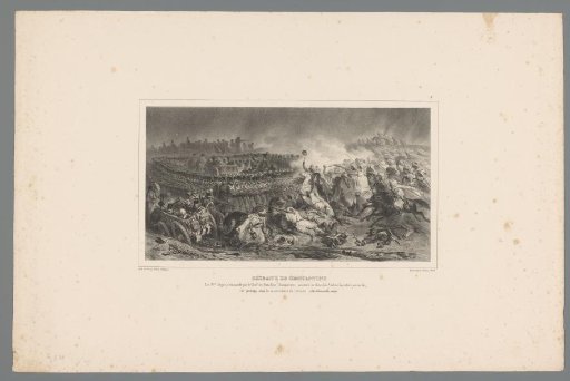 French soldiers in combat with the Arabs