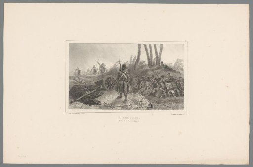 French soldiers ready for a surprise attack on the Arabs