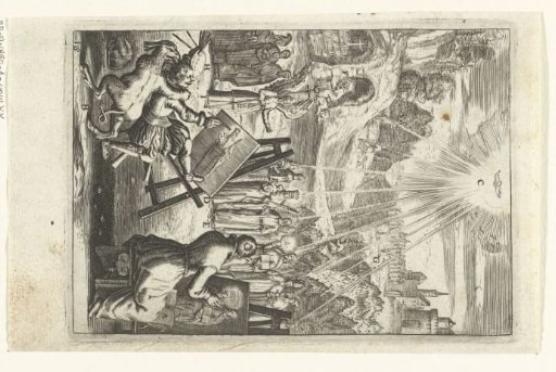 Emblem with men painting portraits of saints in order to follow their example