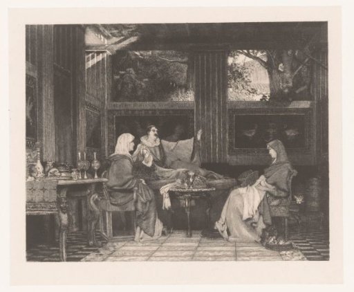 Venantius Fortunatus reading his poems to Radegonda VI