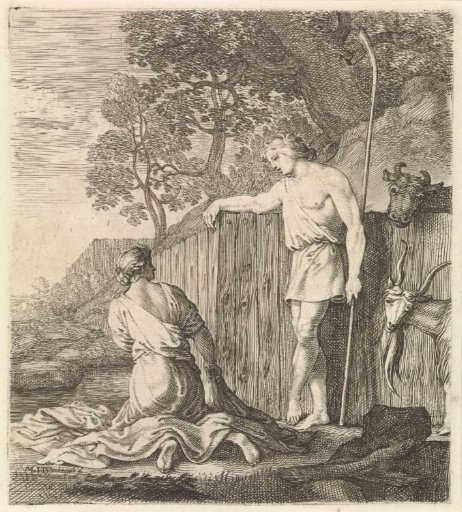 Washerwoman and Shepherd by a Stream