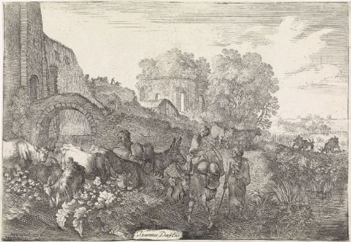 Landscape with travellers