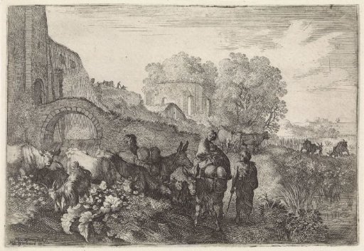Landscape with travellers